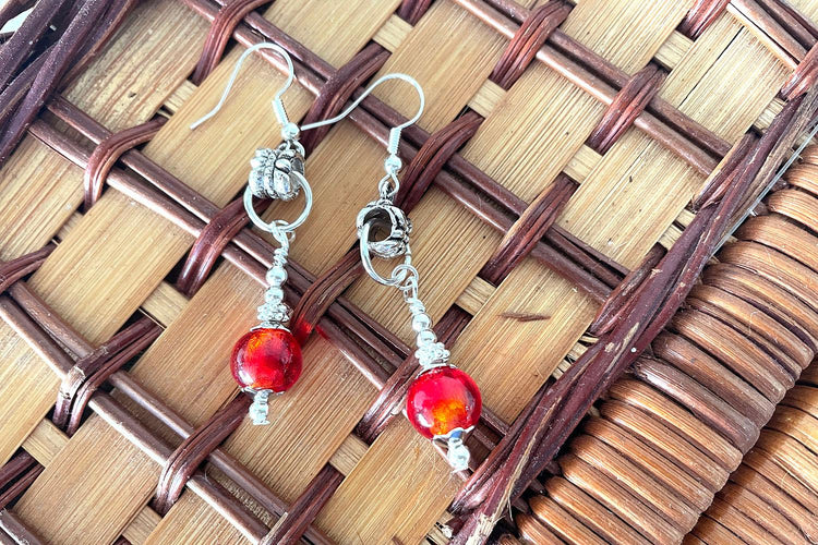 Five Minute Earrings - Red - Affordable Jewellery Supplies