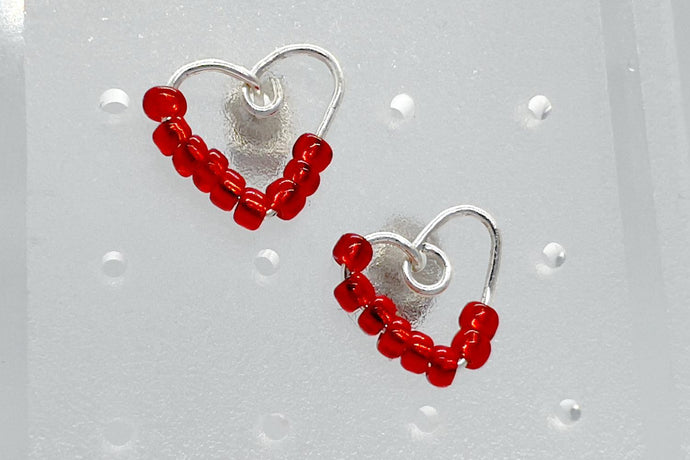 DIY Heart Stud Earrings