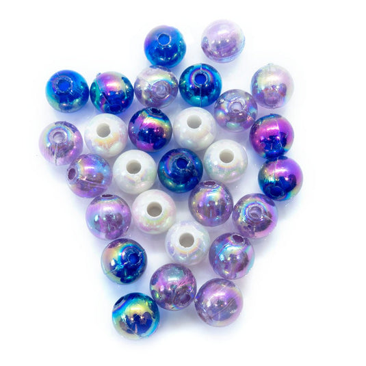 Vacuum Beads 8mm Cobalt ab - Affordable Jewellery Supplies