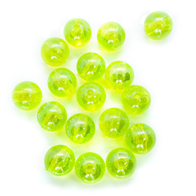 Load image into Gallery viewer, Eco - Friendly Transparent Beads 10mm Lime - Affordable Jewellery Supplies
