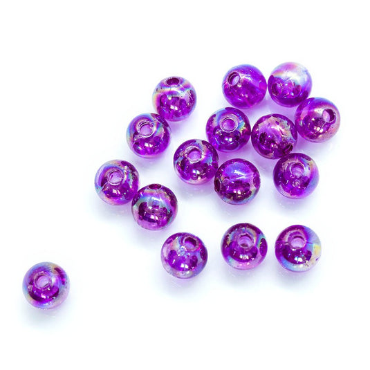 Eco - Friendly Transparent Beads 6mm Mulberry - Affordable Jewellery Supplies