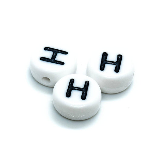 Acrylic Alphabet and Number Beads 7mm Letter A - Affordable Jewellery Supplies