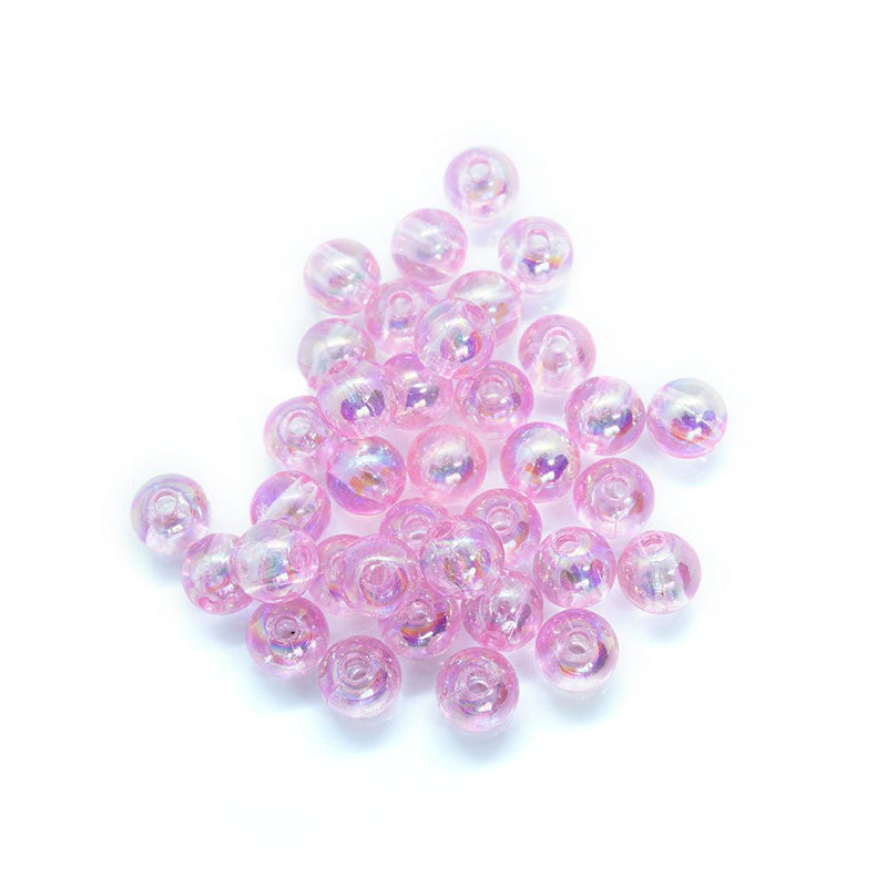 Load image into Gallery viewer, Eco - Friendly Transparent Beads 6mm Pink - Affordable Jewellery Supplies
