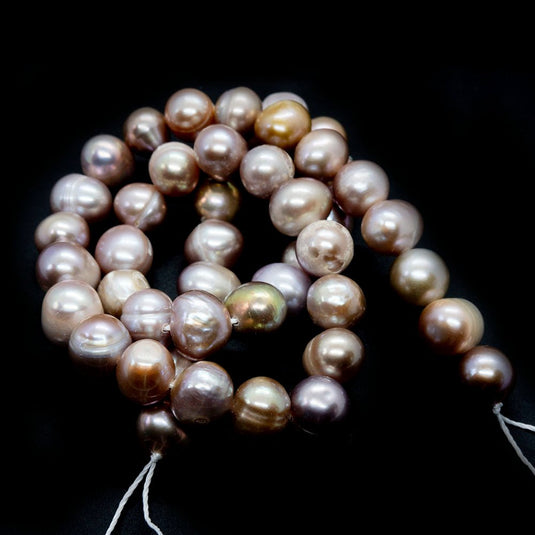 Natural Cultured Freshwater Pearls - Potato 8 - 9mm x 7 - 10mm Rosy Brown - Affordable Jewellery Supplies