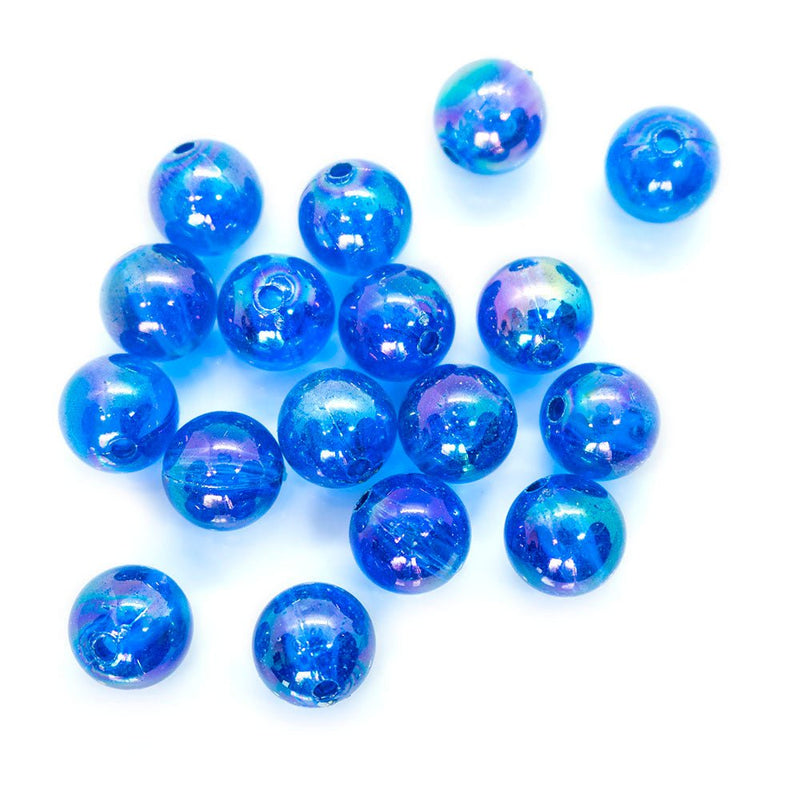 Load image into Gallery viewer, Eco - Friendly Transparent Beads 10mm Cobalt - Affordable Jewellery Supplies
