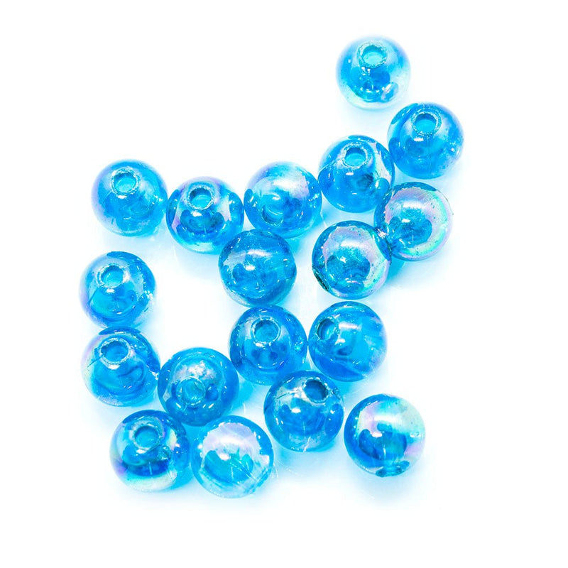 Load image into Gallery viewer, Eco - Friendly Transparent Beads 6mm Dark Blue - Affordable Jewellery Supplies
