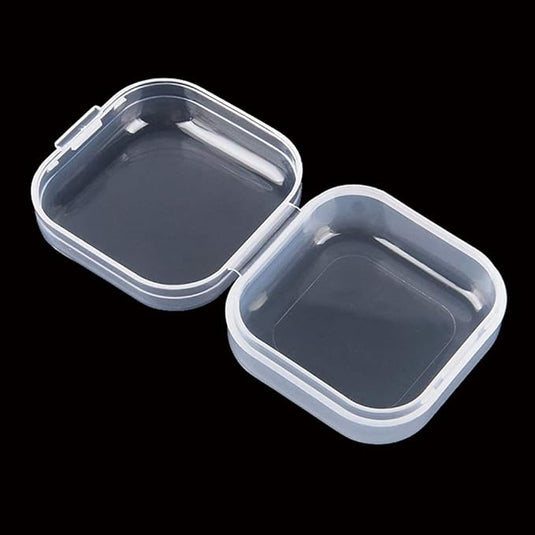 Small Square Transparent Plastic Storage Box 3.6cm x 3.4cm x 1.8cm Clear - Affordable Jewellery Supplies