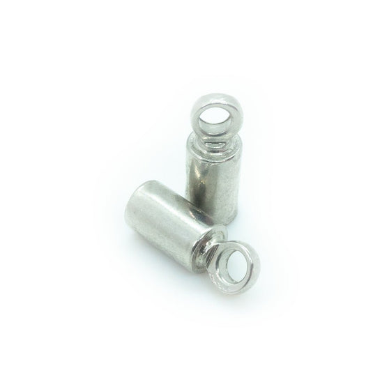 Cord Tip, Cord End 8mm x 3mm Platinum - Affordable Jewellery Supplies