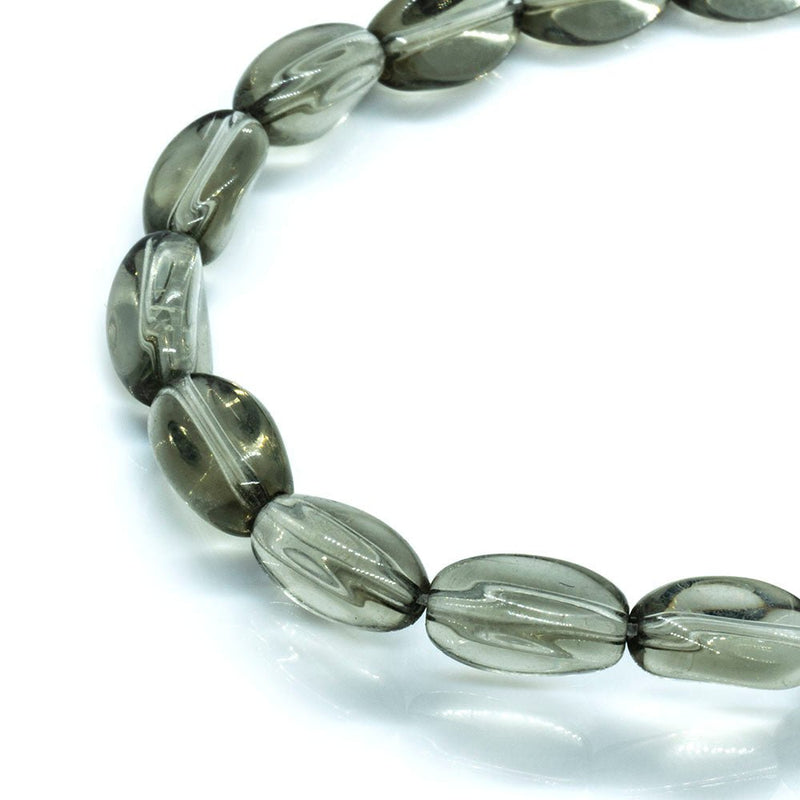 Load image into Gallery viewer, Chinese Crystal Twist Beads 6mm x 10mm x 36 length Grey - Affordable Jewellery Supplies
