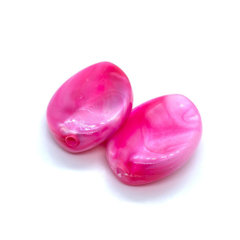 Load image into Gallery viewer, Acrylic Oval 28mm x 22mm Pink - Affordable Jewellery Supplies
