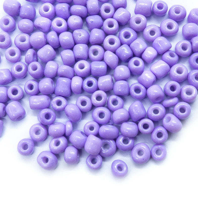 Load image into Gallery viewer, Baking Glass Seed Beads 6/0 4 - 5mm x3 - 4mm Lilac - Affordable Jewellery Supplies
