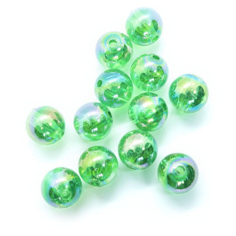 Load image into Gallery viewer, Eco - Friendly Transparent Beads 10mm Green - Affordable Jewellery Supplies
