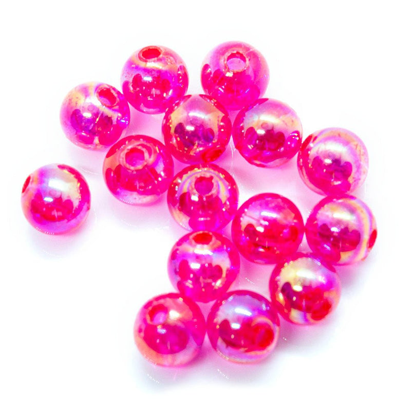 Load image into Gallery viewer, Eco - Friendly Transparent Beads 6mm Fuchsia - Affordable Jewellery Supplies
