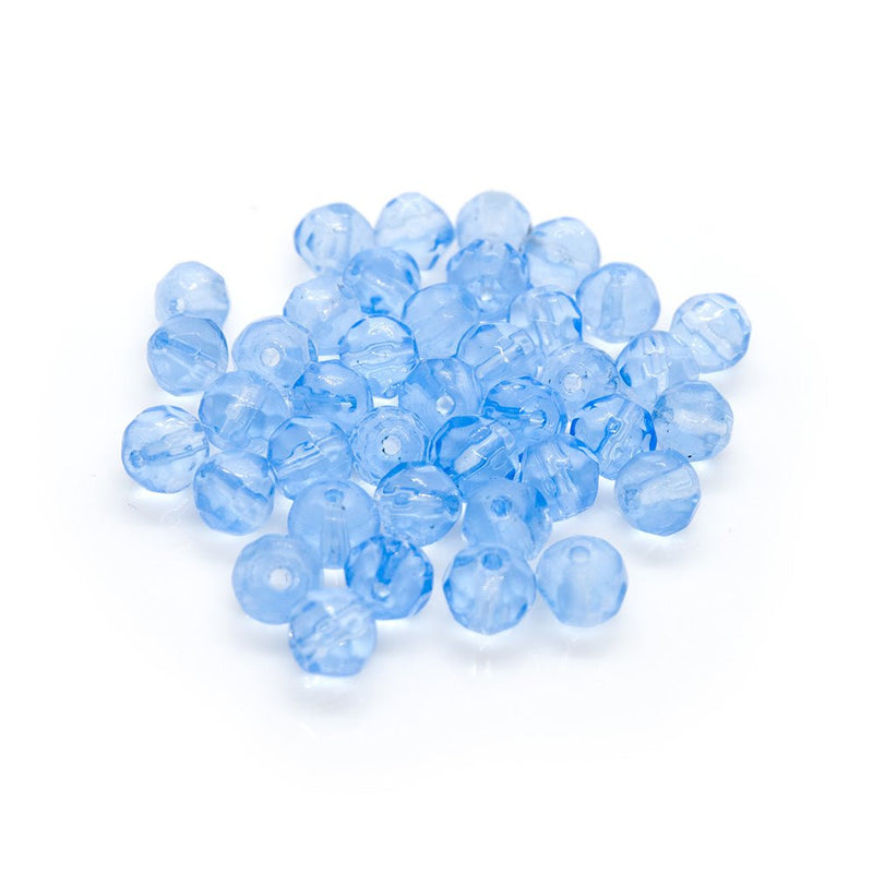 Load image into Gallery viewer, Crystal Glass Faceted Round 4mm Sapphire - Affordable Jewellery Supplies
