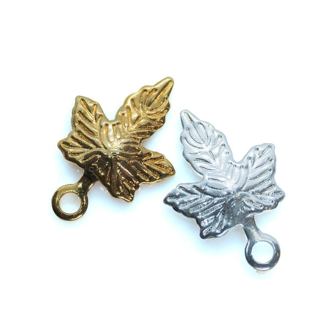 Maple Leaf Charm 10mm x 7mm Gold - Affordable Jewellery Supplies