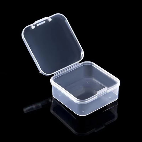 Small Square Transparent Plastic Storage Box 3.7cm x 3.7cm x 1.8cm Clear - Affordable Jewellery Supplies