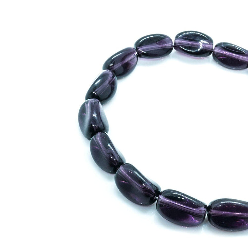 Load image into Gallery viewer, Chinese Crystal Twist Beads 6mm x 10mm x 36 length Dark amethyst - Affordable Jewellery Supplies
