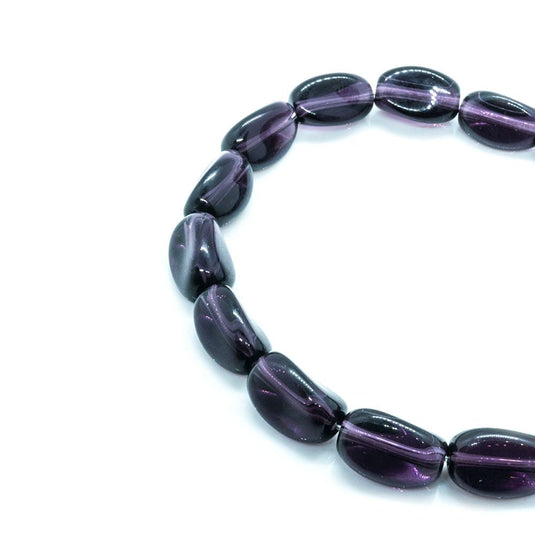 Chinese Crystal Twist Beads 6mm x 10mm x 36 length Dark amethyst - Affordable Jewellery Supplies