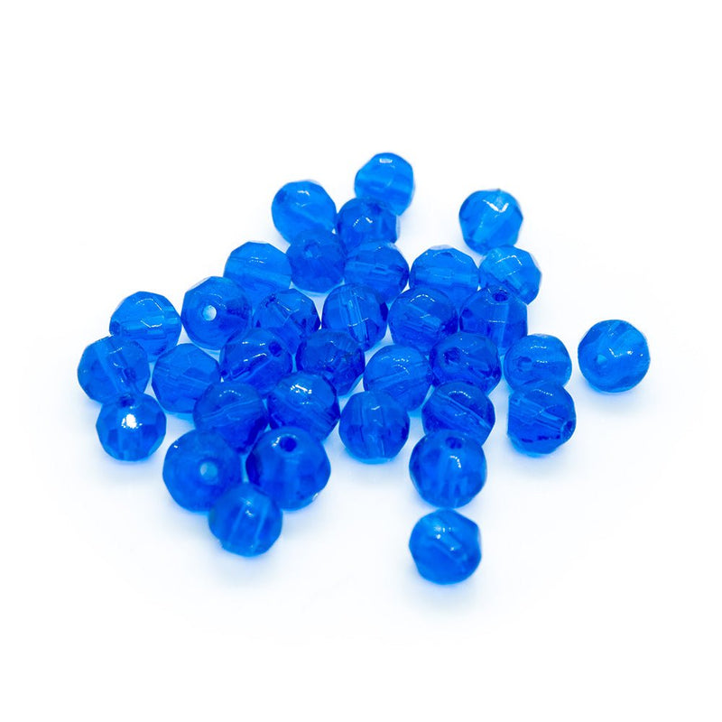 Load image into Gallery viewer, Crystal Glass Faceted Round 4mm Cobalt - Affordable Jewellery Supplies
