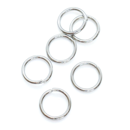 304 Stainless Steel Jump Rings 10mm x 1.2mm Silver - Affordable Jewellery Supplies