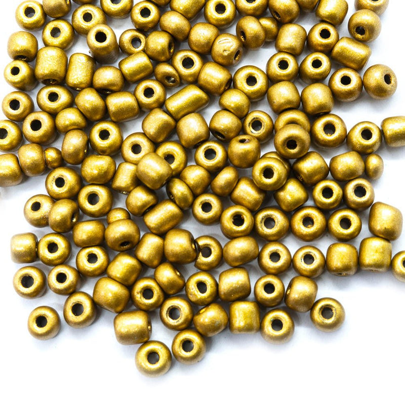 Load image into Gallery viewer, Baking Glass Seed Beads 6/0 4 - 5mm x3 - 4mm Goldenrod - Affordable Jewellery Supplies
