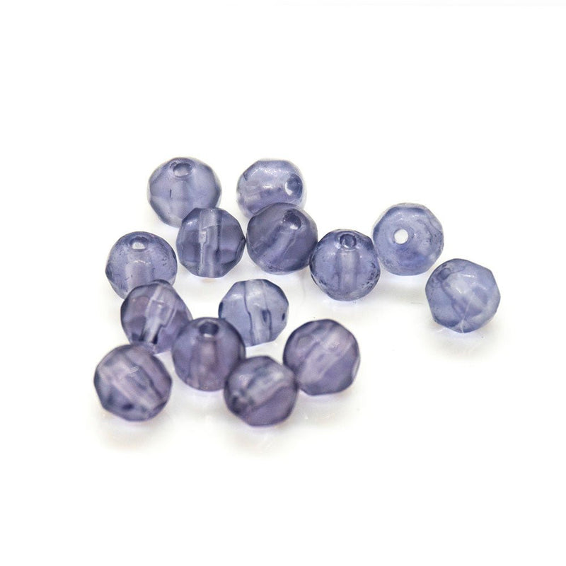 Load image into Gallery viewer, Crystal Glass Faceted Round 4mm Lilac - Affordable Jewellery Supplies
