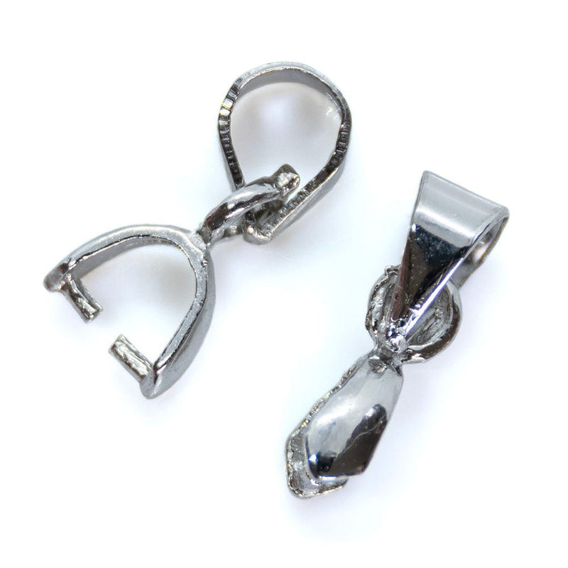 Load image into Gallery viewer, Pinch Bail With Loop 12mm Platinum - Affordable Jewellery Supplies
