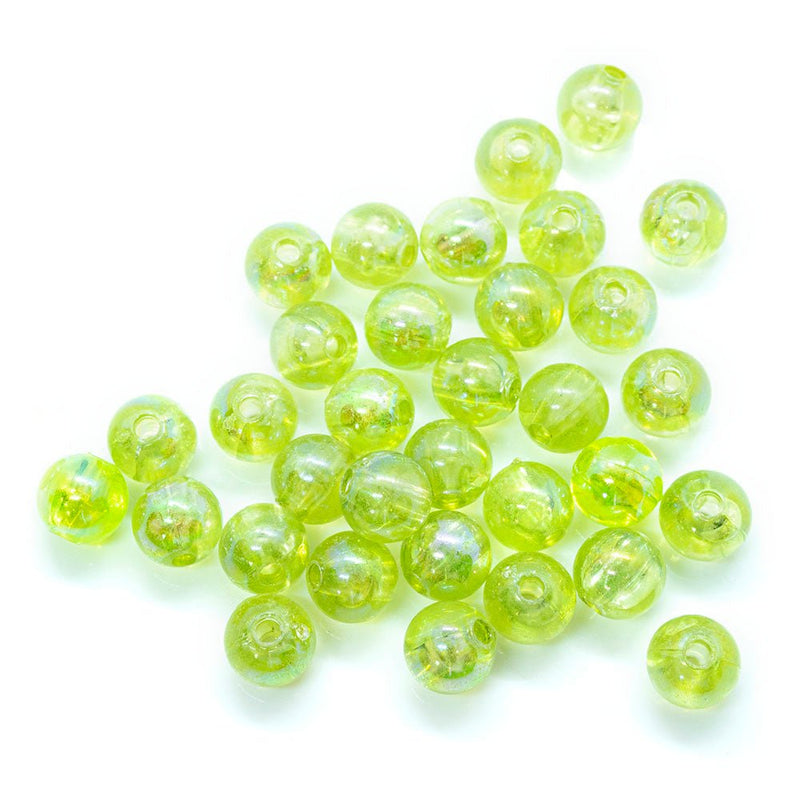 Load image into Gallery viewer, Eco - Friendly Transparent Beads 6mm Lime - Affordable Jewellery Supplies
