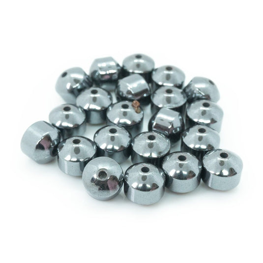 Hematite Bicone Beads 6mm Grey - Affordable Jewellery Supplies