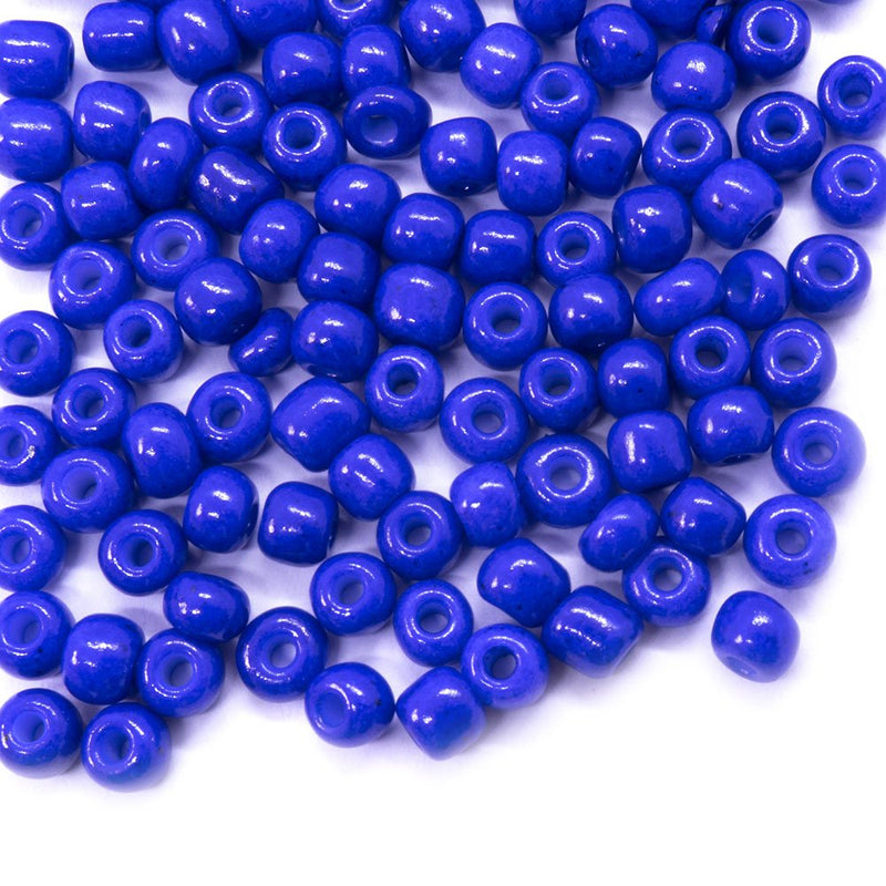 Load image into Gallery viewer, Baking Glass Seed Beads 6/0 4 - 5mm x3 - 4mm Blue - Affordable Jewellery Supplies
