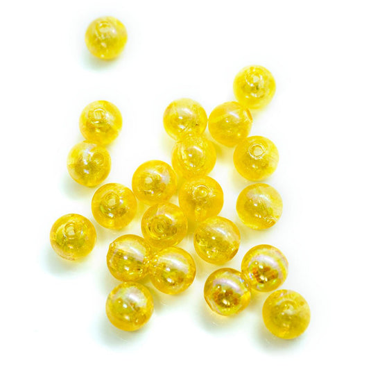 Eco - Friendly Transparent Beads 6mm Butterscotch - Affordable Jewellery Supplies