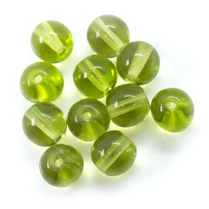 Load image into Gallery viewer, Czech Glass Druk Round 6mm Olivine - Affordable Jewellery Supplies
