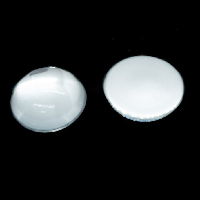 Transparent Acrylic Cabochons with Back Plated 25mm x 8mm Clear - Affordable Jewellery Supplies