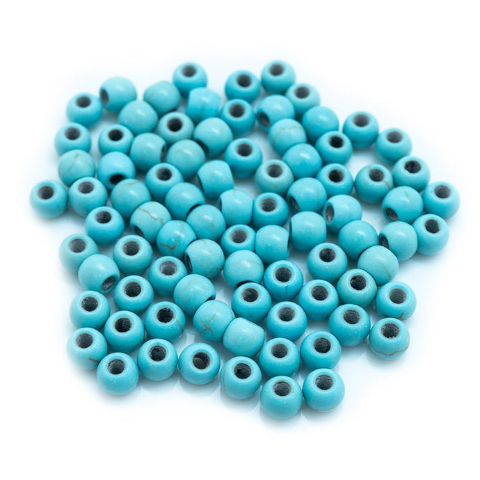 Synthetic Turquoise Round 3mm Turquoise - Affordable Jewellery Supplies