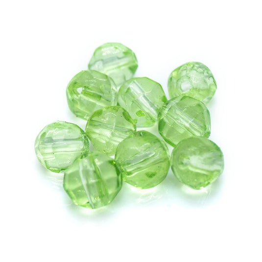 Crystal Glass Faceted Round 4mm Peridot - Affordable Jewellery Supplies