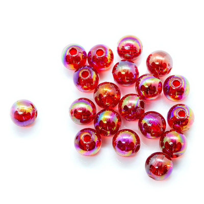 Load image into Gallery viewer, Eco - Friendly Transparent Beads 6mm Red - Affordable Jewellery Supplies
