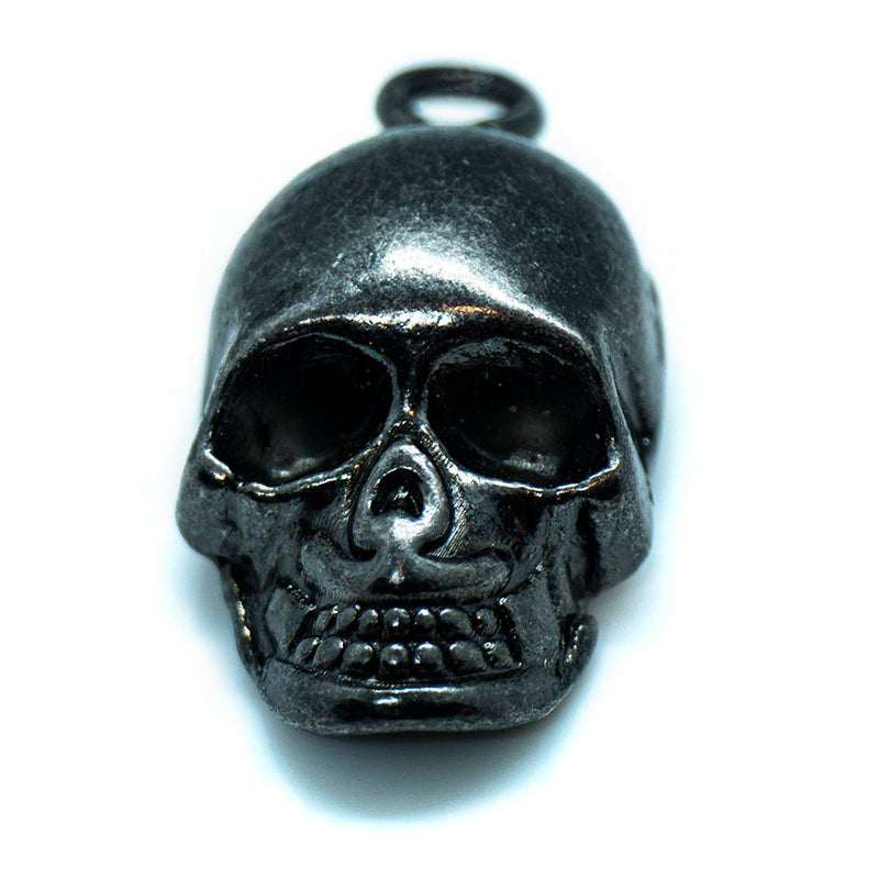 Load image into Gallery viewer, Skull Charm 20mm x 11mm Bronze - Affordable Jewellery Supplies
