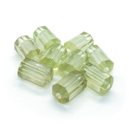 Acrylic Faceted Tube 12mm x 8mm Olive - Affordable Jewellery Supplies