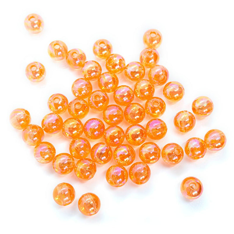 Load image into Gallery viewer, Eco - Friendly Transparent Beads 6mm Orange - Affordable Jewellery Supplies
