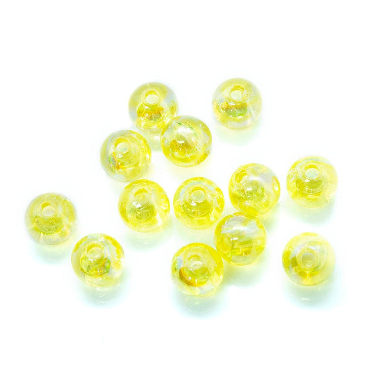 Load image into Gallery viewer, Eco - Friendly Transparent Beads 6mm Yellow - Affordable Jewellery Supplies
