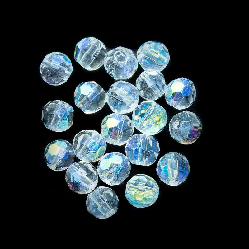 Load image into Gallery viewer, Crystal Glass Faceted Round 4mm Crystal AB - Affordable Jewellery Supplies
