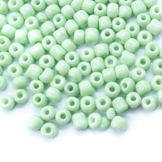 Baking Glass Seed Beads 6/0 4 - 5mm x3 - 4mm Aquamarine - Affordable Jewellery Supplies