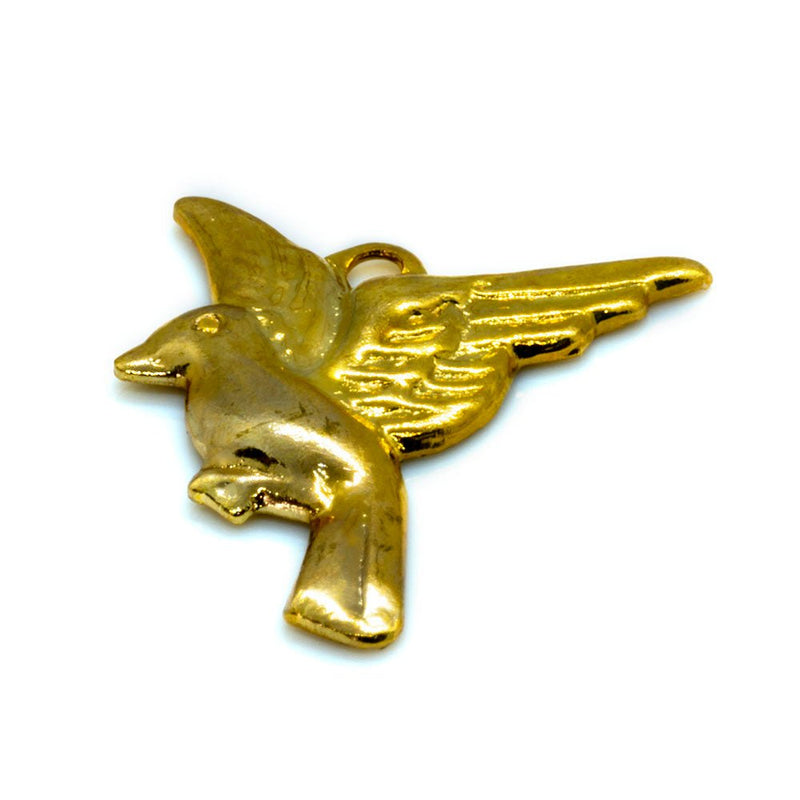 Load image into Gallery viewer, Bird Charm 13mm x 11mm Gold - Affordable Jewellery Supplies
