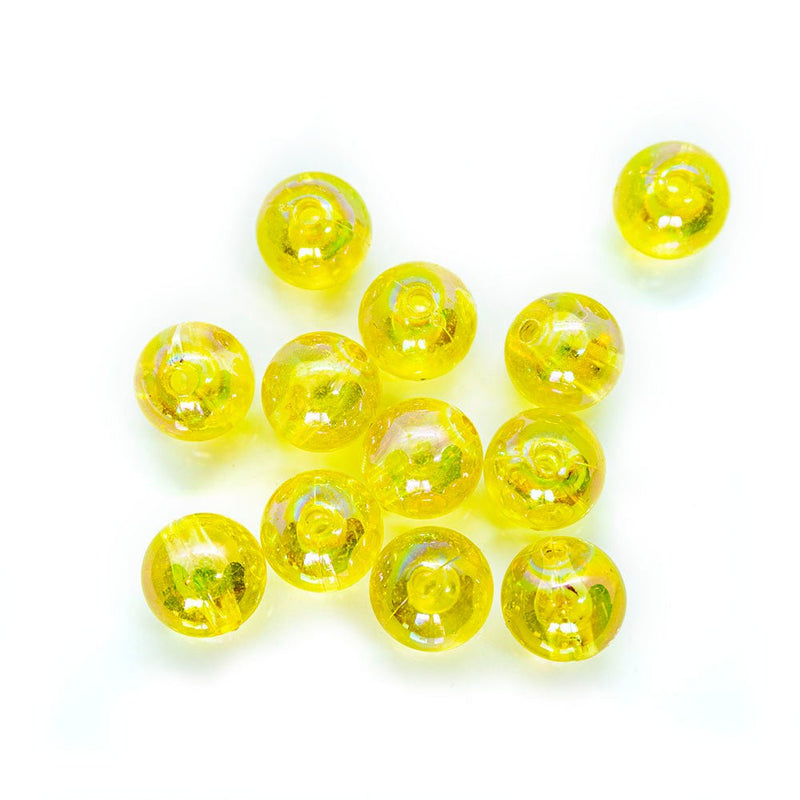 Load image into Gallery viewer, Eco - Friendly Transparent Beads 10mm Yellow - Affordable Jewellery Supplies
