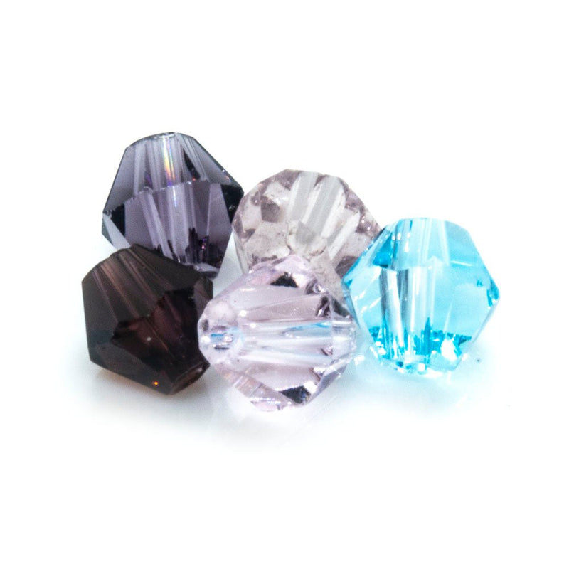 Load image into Gallery viewer, Crystal Glass Faceted Bicone 3mm Light Amethyst - Affordable Jewellery Supplies
