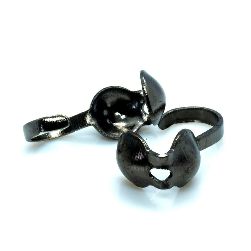 Load image into Gallery viewer, Carlotte Clamps / Bead Tip 12mm x 4mm Black - Affordable Jewellery Supplies
