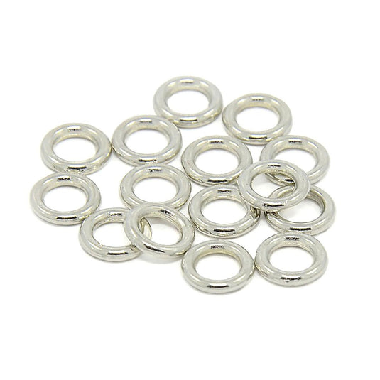 Soldered Jump Rings 8mm x 1.5mm Silver - Affordable Jewellery Supplies