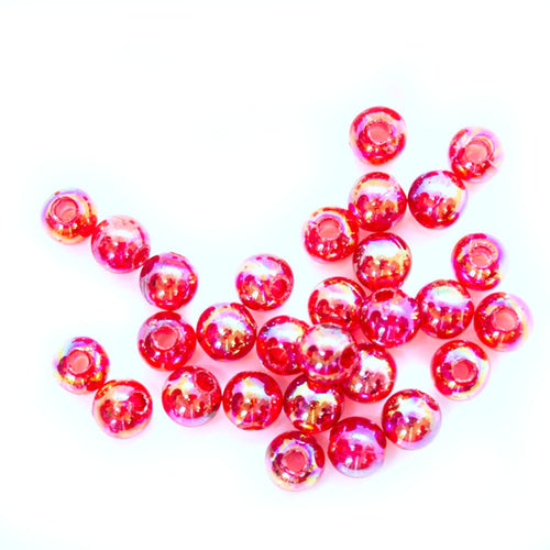 Glass Smooth Round 5mm Red - Affordable Jewellery Supplies