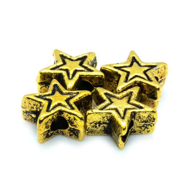 Load image into Gallery viewer, Tibetan Style Metal Star 6mm Gold - Affordable Jewellery Supplies
