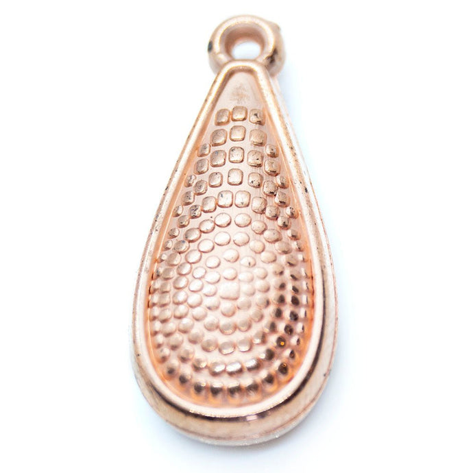 Teardrop Charm 24mm x 10mm Copper - Affordable Jewellery Supplies